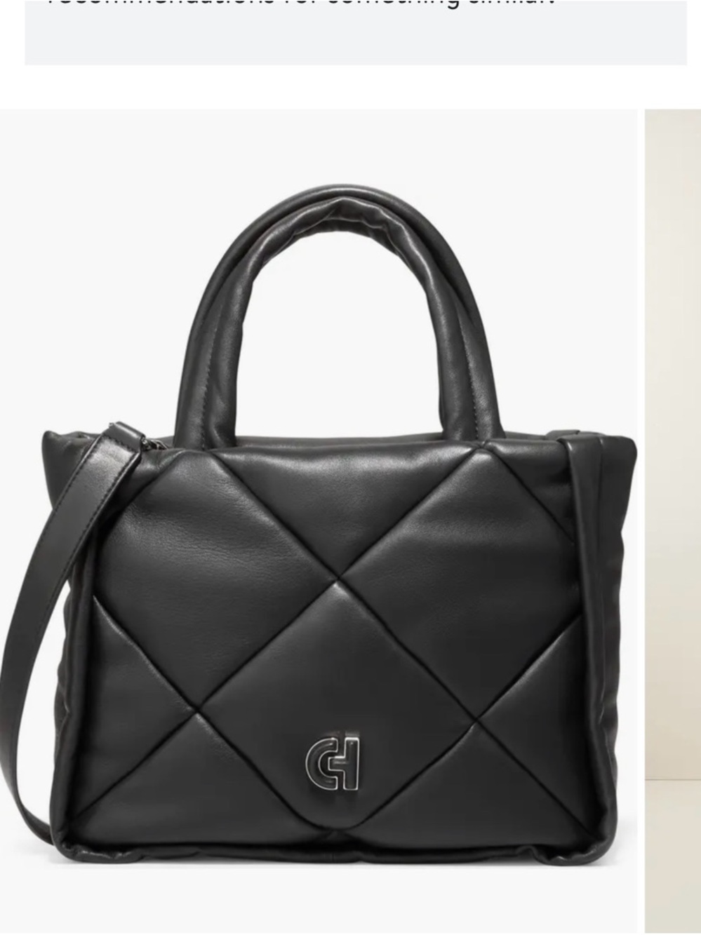 Cole Haan Grand Series Puff quilted leather Tote